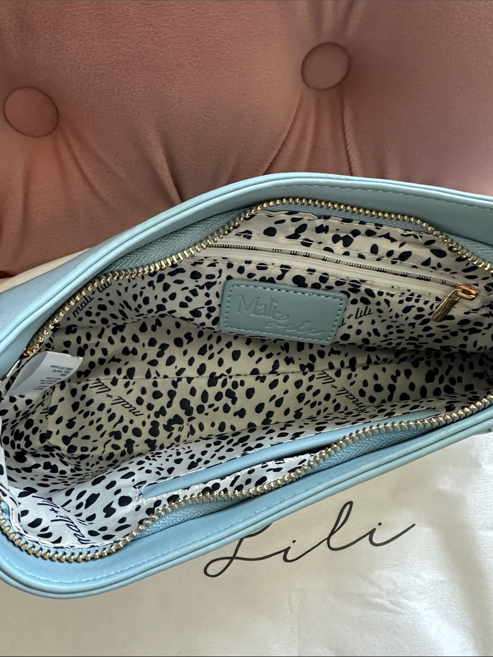 Mali + Lilly Blue Bow Shoulder Bag - Picture 5 of 11